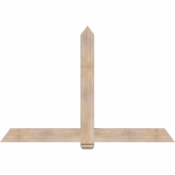 Ekena Millwork Eugene Smooth Timber Gable Bracket, Douglas Fir, 72"W x 48"H x 3 1/2"D x 5 1/2"F, 16/12 Pitch GBW072X48X0406EUG00SDF - main